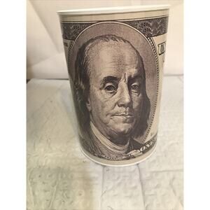 Ben Franklin Hundred Dollar Bill Money Coin Saver Tin Money Savings Piggy Bank